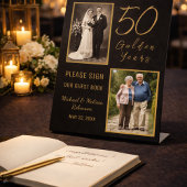 Signe De Table 50th Anniversary Guest Book Table Display Sign