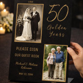 Signe De Table 50th Anniversary Guest Book Table Display Sign