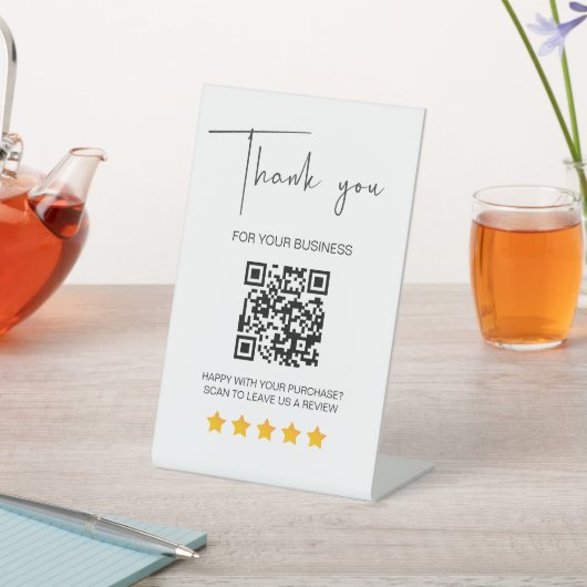 Signe De Table 5 Étoiles Avis professionnels QR Code Entreprise (In SItu)