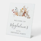 Signe De Table 60e anniversaire Citrouille de fête Automne Flower (Recto)