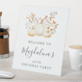 Signe De Table 60e anniversaire Citrouille de fête d'automne Feui (In SItu)