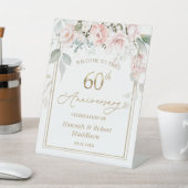 Signe De Table 60e anniversaire de Mariage Rose (In SItu)