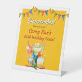 Signe De Table 60e anniversaire Fiesta Bienvenidos Mexicaine Bien (Recto)