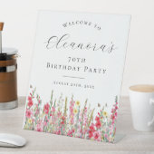 Signe De Table 70e fête d'anniversaire Août Fleur de naissance Bi (In SItu)