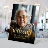 Signe De Table 80e anniversaire de la fête Photo Bienvenue