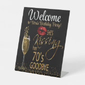 Signe De Table 80e anniversaire - Elle embrasse ses 70's Goodbye (Recto)
