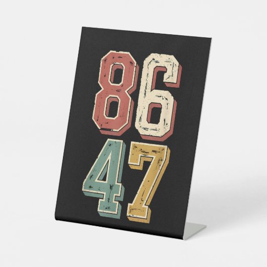 Signe De Table 8647 rétro 86 47 (Recto)