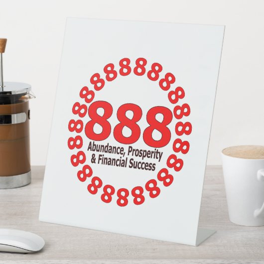 Signe De Table 888 Numéro d'ange - Prospérité et Abondance (In SItu)