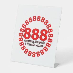Signe De Table 888 Numéro d'ange - Prospérité et Abondance