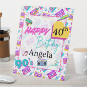 Signe De Table 90’s Birthday Party Decorations Table Top Sign (In SItu)