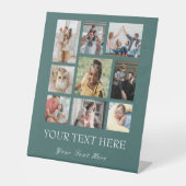 Signe De Table 9 Photo Collage Famille Signal Piédestal (Recto)