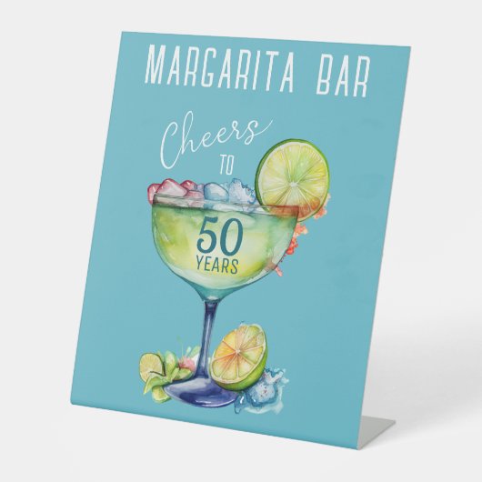 Signe De Table À 50 ans, joyeux anniversaire (Recto)
