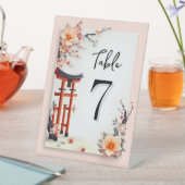 Signe De Table A Love Blossoming Under the Cherry Trees (In SItu)