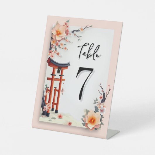 Signe De Table A Love Blossoming Under the Cherry Trees (Recto)
