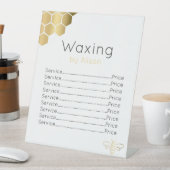 Signe De Table Abeille de miel d'or esthéticien (In SItu)