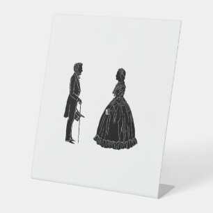 Signe De Table abraham lincoln mary todd lincoln silhouette