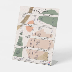 Signe De Table Abstrait moderne Tones de Terre Gold Liste des pri