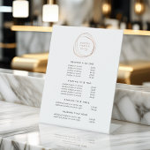 Signe De Table Abstrait or Rose Faux | Tarifs et services