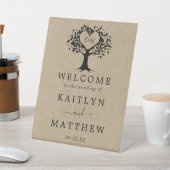 Signe De Table Accueil de la collection Rustic Heart Tree Mariage (In SItu)