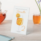Signe De Table Accueil de la fête de Bachelorette Aperol Spritz (In SItu)