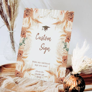 Signe De Table Accueil de la fête d'obtention du diplôme