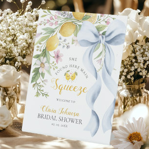 Signe De Table Accueil de mariage Squeeze Lemon aquarelle 