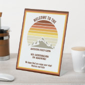 Signe De Table Accueil du Cabine du journal du coucher du soleil  (In SItu)