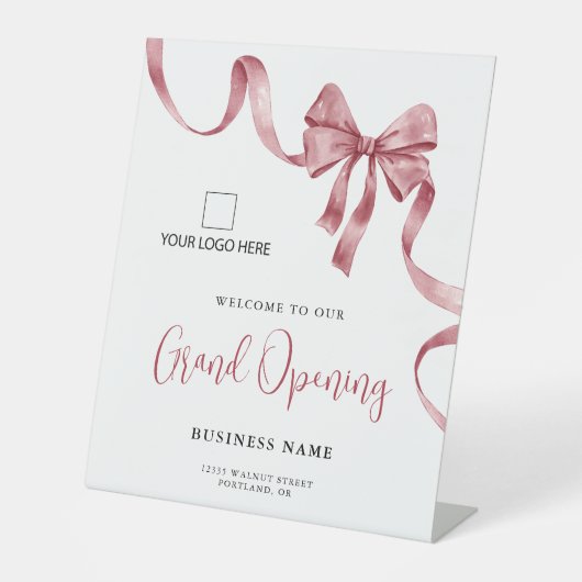 Signe De Table Accueil du logo du ruban d'ouverture (Recto)