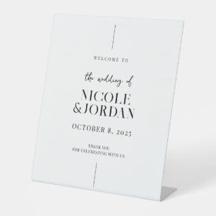 Signe De Table Accueil Mariage moderne simple et chic