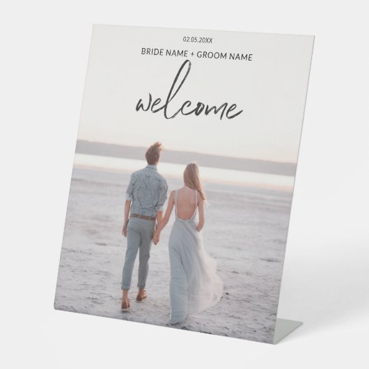 Signe De Table Accueil mariage vertical (Recto)