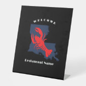 Signe De Table Accueil moderne écrevisse rouge Louisiane nom pers (Recto)