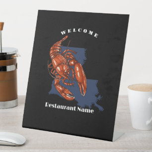 Signe De Table Accueil moderne écrevisse rouge Louisiane nom pers