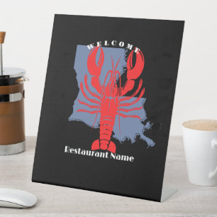Signe De Table Accueil moderne écrevisse rouge Louisiane nom pers