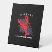 Signe De Table Accueil moderne écrevisse rouge Louisiane nom pers (Recto)