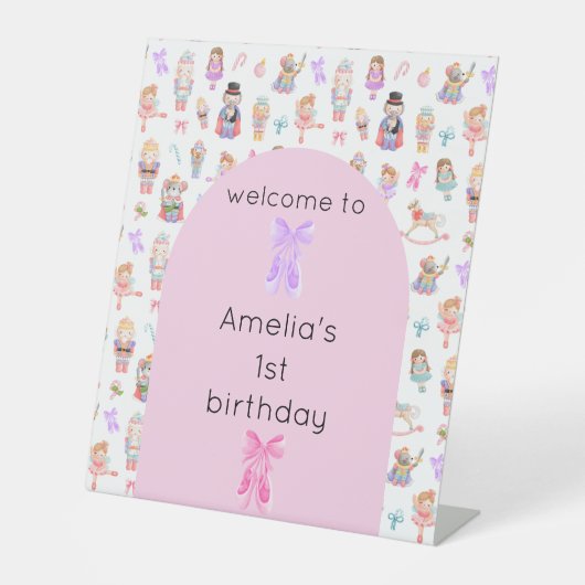 Signe De Table Accueil pour l'anniversaire de Nutcracker (Recto)