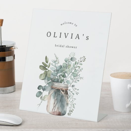 Signe De Table Accueil Rustique de Fête des mariées Eucalyptus (In SItu)