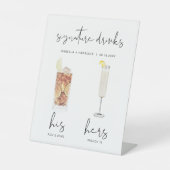 Signe De Table ADELLA Minimal Watercolor Cocktail Signature Boiss (Recto)