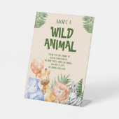 Signe De Table Adopter un safari pour enfants d'animaux Anniversa (Recto)