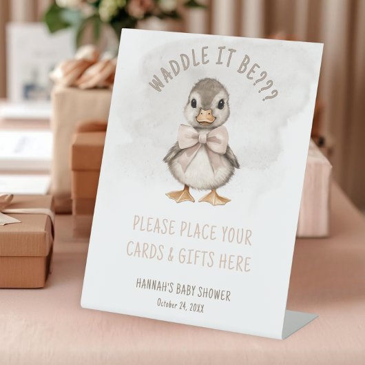 Signe De Table Adorable Duckling Waddle It Be Baby Shower Gift