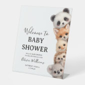 Signe De Table Adorable Woodland Animals Baby Shower (Recto)