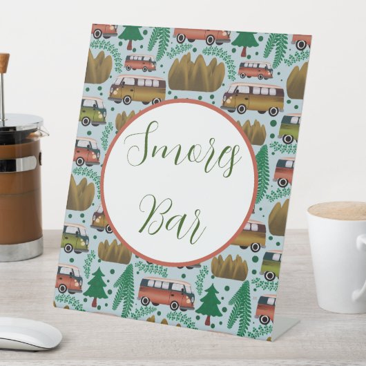 Signe De Table Adventure Await : Camper Smores Bar (In SItu)