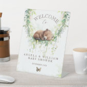 Signe De Table Adventure Woodland Bear Baby shower Bienvenue (In SItu)
