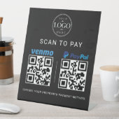 Signe De Table Affichage de bureau Venmo Paypal Scan to Pay (In SItu)