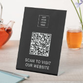 Signe De Table Affichage de code QR minimaliste avec logo personn (In SItu)