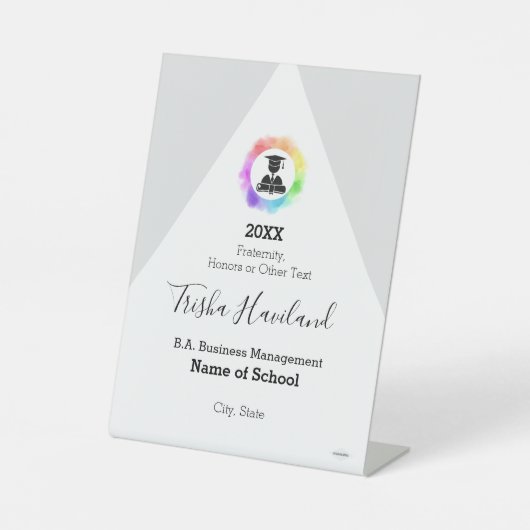 Signe De Table Affichage de fin d'études fière HAMbWG (Recto)