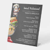 Signe De Table Affichage de menu de restaurant ou de café (Recto)