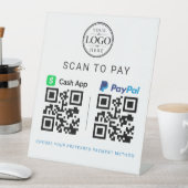 Signe De Table Affichage de paiement sur table Cash App PayPal (In SItu)