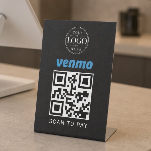 Signe De Table Affichage de paiement Venmo à scanner