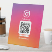 Signe De Table Affichage QR sur Instagram (In SItu)
