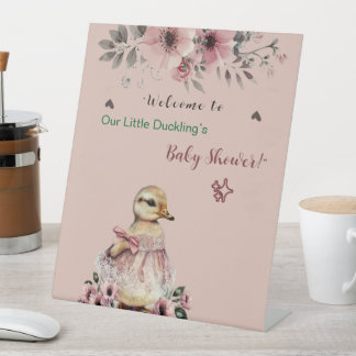 Signe De Table Affiche de bienvenue | Baby shower de canard migno